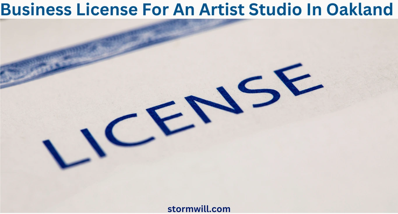 business license for an artist studio in oakland